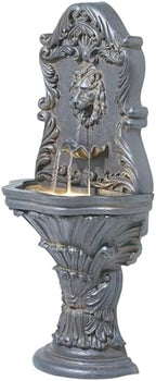 Royal Lion Acanthus 50" High Outdoor Indoor Large Fountain with LED Light - Image 6