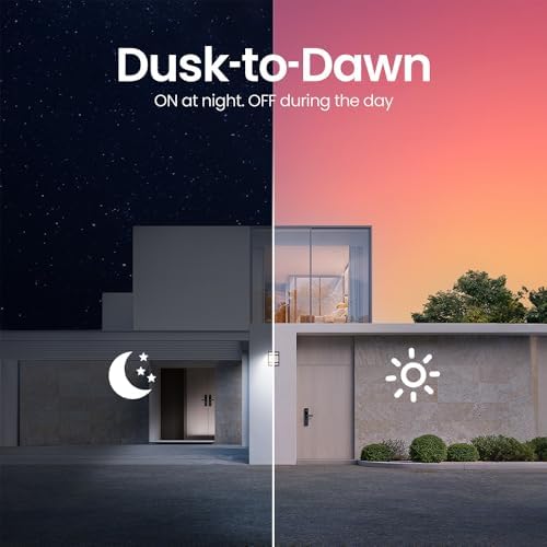 Feit Electric Decorative Outdoor Wall Light, 1900 Lumens, 4000K Bright White, Dusk-to-Dawn Photocell Sensor, Weather-Resistant LED Exterior Wall Sconce, Half-Moon Design, S10.5WM/840/BZ - Image 5
