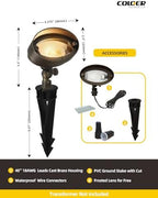 COLOER Brass Landscape Flood Lights 12 Pack with LED G4 Bulb (501B Bronze) - Image 4