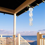 Woodstock Wind Chimes for Outside, Outdoor Decor, Garden, Porch, and Patio Decor, (40") Decorative Wind Chime, Dorm Room Decor, Teen Decor, Capiz Waterfall, White Blanca Capiz Wind Chime (CWRB) - Image 2