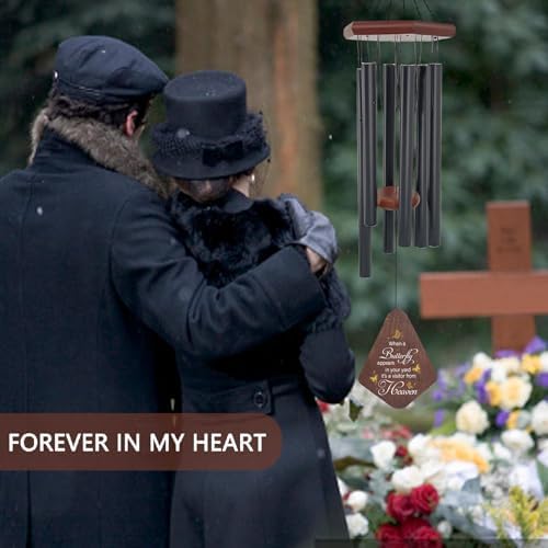 Personalized Sympathy Wind Chimes, Sympathy Gifts for Loss of a Loved One, Wind Chimes Customized Memory Words for Loss of Loved Person, Bereavement/Condolence/Memorial Gift for Loss - Image 2