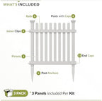 Zippity Roger Rabbit Garden Fence, White Vinyl DIY No Dig Kit - Image 4