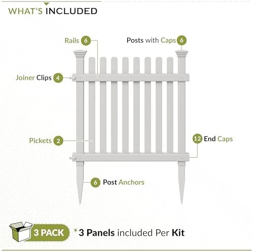 Zippity Roger Rabbit Garden Fence, White Vinyl DIY No Dig Kit - Image 4