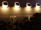 Solar Fence Lights Outdoor 8 LED Solar Powered Garden Wall Lights Outdoor Warterproof Landscape Path Lights for Garden Lawn Yard Patio Deck Pathway Driveway Walkway,4 Pack,Warm White - Image 4