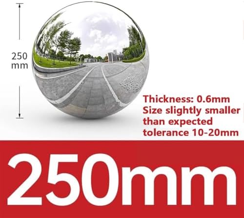 Stainless Steel Hollow Sphere Mirror Polished Decorative Metal Ball for Stair Railing Gate Fence Garden and DIY Projects,250mm - Image 2