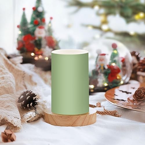 YETTASBIN Sage Green Color Flameless Candles with Remote Control and Timer, Adjustable Brightness Long Lasting Battery Operated LED Pillar Candles for Indoor Outdoor Party Holiday Home Decor, 2 Pack - Image 5