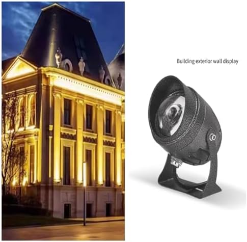 Narrow Beam Spotlight - 10W Long Distance Wall Washer Spotlight, IP65 Waterproof Flood Light, Outdoor Architectural Lawn LED Landscape Lamp(Green) - Image 3