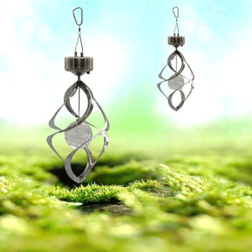 Solar Powered Color Changing Diamond Wind Chime Light for Garden - Image 3