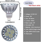 ALIDE MR16 LED Bulbs Daylight 6000K Bright White 12 Volt Low Voltage 6PCS - Image 2