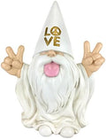 GlitZGlam Rocker Gnome 'George' Peace and Love - Brings Love to All and Your Fairy Garden - 10 Inches Tall by GlitZGlam