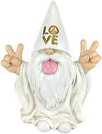 GlitZGlam Rocker Gnome 'George' Peace and Love - Brings Love to All and Your Fairy Garden - 10 Inches Tall by GlitZGlam