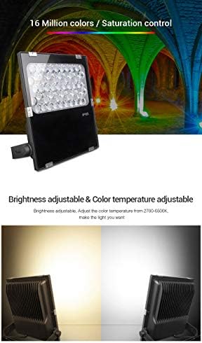 LGIDTECH FUTC06 Miboxer 50W RGBCCT Outdoor LED Landscape Garden Spotlight AC100-240V 16 Million Colors Changing,Color Temperature Adjustable,Memory Function.APP Can't Control Directly - Image 3