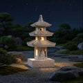 Solar Power Rice White Three Layers Resin Pagoda Garden Statues,Lawn Adorn by Unknown