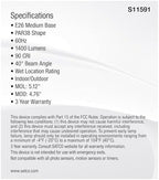 Satco S11591; 15.5 Watt PAR38 LED; Medium Base; Silver Finish; CCT Selectable; 120 Volt; 40 Degree Beam Angle; 15.5PAR38/LED/5CCT/FL/120V for Office, Store, Residencial, Commercial 6 LED Bulbs - Image 5