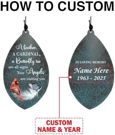 Personalized Memorial Wind Chimes, 36" Sympathy Wind Chimes, Cardinal Wind Chime, Deep Tone Chimes for Loss of Loved Dad/Mom, Loving Memory Gifts Outside - Image 2