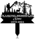 Personalized Hunter Grave Marker Mountain Goat Hunting Memorial Garden Stake 8-24 inch Hunter Dad Loss Gift, Hunter Memorial Gift Loss of Loved One (Mountain Goat Hunting) by Linktee
