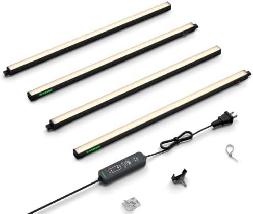 VIVOSUN T5 Grow Lights for Indoor Plants, 3000K Full Spectrum, 2FT, 4-Pack by VIVOSUN
