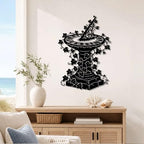 Vintage Sundial Garden Metal Wall Art Metal Signs Metal Outdoor Decor Wall Art Decor Rustic Middle Ages Wall Sculpture Elegant Home Decoration for Living Room Bedroom Office Apartment Decor (Black,16Inch) - Image 4