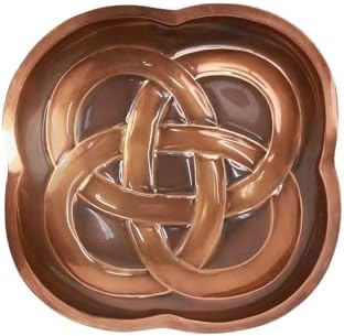 Dara Knot Tripod Stand Birdbath Antique Copper Finish Outdoor Garden Decorative Wildlife Water Bowl Yard Patio Lawn Accent - Image 2