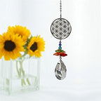 Woodstock Chimes Woodstock Rainbow Makers Collection, Crystal Fantasy, 4.5'' Flower of Life Crystal Fantasies Crystal Suncatchers for Outdoor, Patio, Home or Garden Décor (CFFL) - Image 3