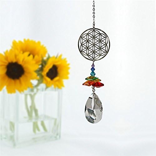 Woodstock Chimes Woodstock Rainbow Makers Collection, Crystal Fantasy, 4.5'' Flower of Life Crystal Fantasies Crystal Suncatchers for Outdoor, Patio, Home or Garden Décor (CFFL) - Image 3