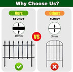 Thealyn 18" H x 22" W Decorative Metal Garden Border Fence, 10 Panels, 18Ft - Image 2