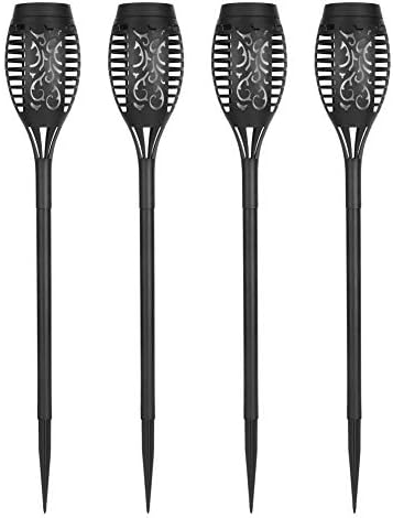 4 Pack Solar Torch Flickering Flame Light Outdoor Landscape Garden Yard Lamp by Unknown