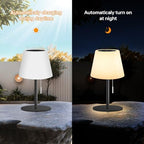 Gewiny Solar Table Lamp for Outside Patio Solar Lamp Outdoor Lamp Waterproof with Light Sensor,Dimmable Warm White+RGB LED Rechargeable Lamps Cordless Battery Operated Table Lamp （Black） - Image 2