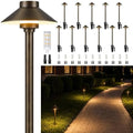 Gardenreet Solid Brass Low Voltage Hat-Top Path Light, Bronze G4 2700K 12Pk by Gardenreet