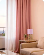 Pink and Gold Table Lamp, Small Bedside Lamp with Metal Base & Pink Linen Lampshade, Modern Nightstand Lamp, Little Cute Desk Lamp for Girl Kid's Room, 2700K LED Bulb Included, DP06TL05 - Image 3