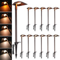 LEONLITE 12-Pack 5CCT Anti-Glare Low Voltage Pathway Lights, 12-24V AC/DC by LEONLITE
