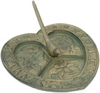 AB Tools Bird Heart Sundial Ornament Cast Iron Garden Yard Feature Statue Clock Metal by Unknown