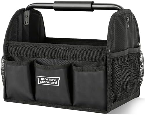 Detailing Caddy Organizer with Handle - Storage, Cars, & Cleaning Caddy for Supplies, Tools, & Home Improvement - Heavy Duty Car Detailing Supplies With Multi-Pockets & Collapsible Tote Design by Storage+Standard