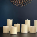 Stonebriar LED Pillar Candles — Remote & Timer, Real Wax Flameless Candles for Home Décor, Weddings & Events, Pack of 6, Ivory, 3" x 8" - Image 5