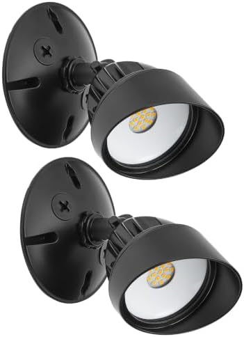 Maxxima LED Black Outdoor Flood Security Wall Light 800 Lumens 3000K 2 Pack by MaxximaLEDLighting