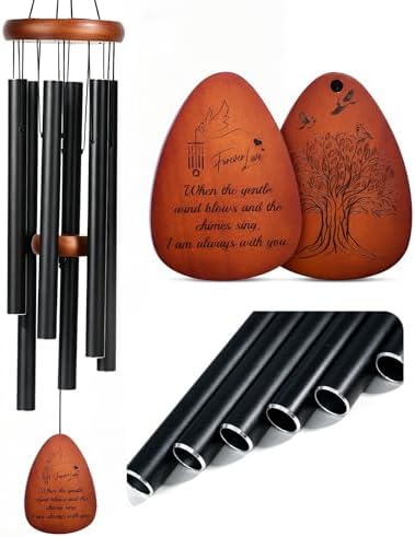 37 Inch Memorial Wind Chimes, Sympathy Gifts by EXQUIVERA