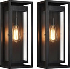19 Inch Outdoor Wall Light Fixtures, 2 Pack Porch Lights- Black by WelcometoOYKYOHEI