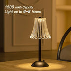 HEQET Cordless Table Lamps for Home,Table,Dining Room, Gold Rechargeable Lamps, USB Charge 12'' Tall LED Brass Portable Outdoor Indoor Table Lamp with Built-in Dimmer (Black-White) - Image 5