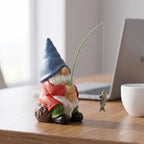 Fishing Gnome Outdoor Garden Gnomes Statues Pond Decor for Outdoor Ponds - Image 4