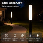 SkyGlow 71" Lamp Post Light, 12V Low Voltage Aluminum LED IP55 Waterproof Outdoor Landscape Bollard Lights Modern Curb Appeal for Garden Lawn Pathway Path Patio Courtyard Driveway Decoration - Image 4