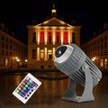 10W Rotation Spotlight Long Range LED Flood Lights, Narrow Beam Angle Landscape Lamps, AC 85-265V Outdoor Wall Washer, IP65 Building Exterior Wall Lighting Projector(RGB) by Unknown