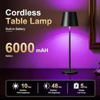 4 Pack Cordless Table Lamp Rechargeable Black - Image 5