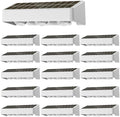 NIORSUN Solar Fence Lights,16 Pack Solars Deck Light,RGB Color,Outdoor Bulb Waterproof Led IP65,Outdoor Fence Light,Power Patio Lamp with Lenses for Outside/Backyard/Railing/Yard (White) by NIORSUN