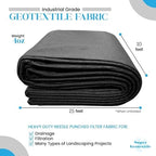Super Geotextile 4, 6, 8 oz Non Woven Fabric for Landscaping, French Drains, Underlayment, Erosion Control, Construction Projects - 4 oz (10x25) Ships Folded - Image 2