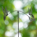 Red Carpet Studios Garden Stake Decorative Metal Balancing Buddies Yard Art, 48" Tall, Silhouette Hummingbirds - Image 3