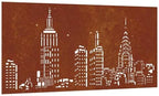 HKPWRBFG Corten Steel Wall Decor 41.3x21.7 in Skyline Garden Ornament - Image 2
