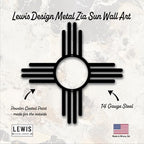 Zia Sun Metal Powder Coated Sign (12" x 12", Hammered Copper) - Image 2