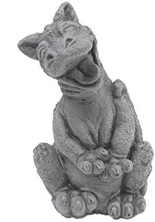 Massarelli's Little Darling Dragon Baby 'in Tune' w/Holiday Scarf & Santa Hat Christmas Accessories Decor- Solid Cast Stone Garden Statue - Durable, Lifelike Sculpture - Exterior & Interior Art - Image 2