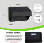 ZCXLIGHT Solar Fence Lights Outdoor, 8 Pack Fence Solar Lights Outdoor with Remote Control Long Lasting, Ultra Bright IP65 Waterproof LED Solar Wall Lights for Fence Deck Step - Image 2