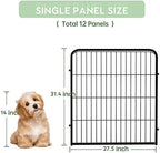 Decorative Garden Fence 12 Pack for Dogs 32in (H) x 28ft (L) with Lock,Metal Wire Fencing Border Animal Barrier,Flower Bed Border for Landscape Patio Yard Outdoor - Image 3